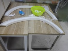 光敏树脂 白色 拼接痕迹 展示